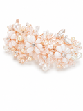 Accesorio de cabello floral en oro rosa