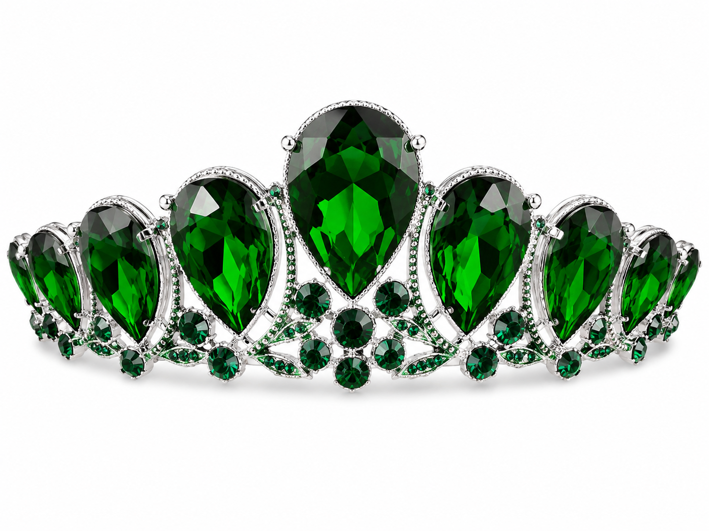 Corona verde piedras grandes