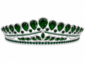 Tiara en tonos verdes