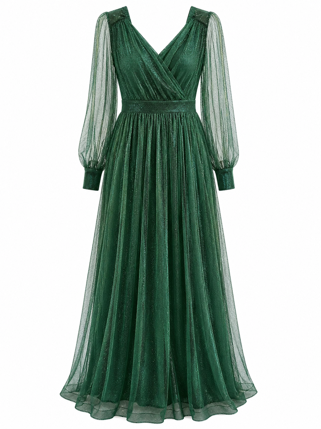 Vestido de Verde largo de Noche