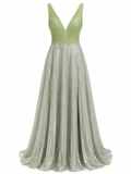 Vestido de Noche Verde Olivo