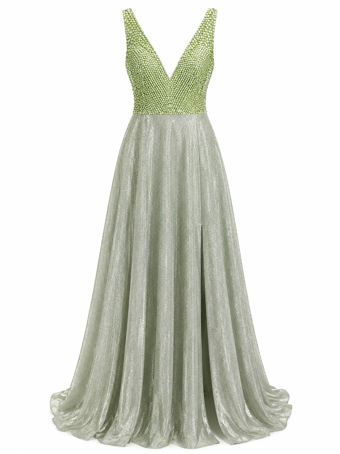 Vestido de Noche Verde Olivo