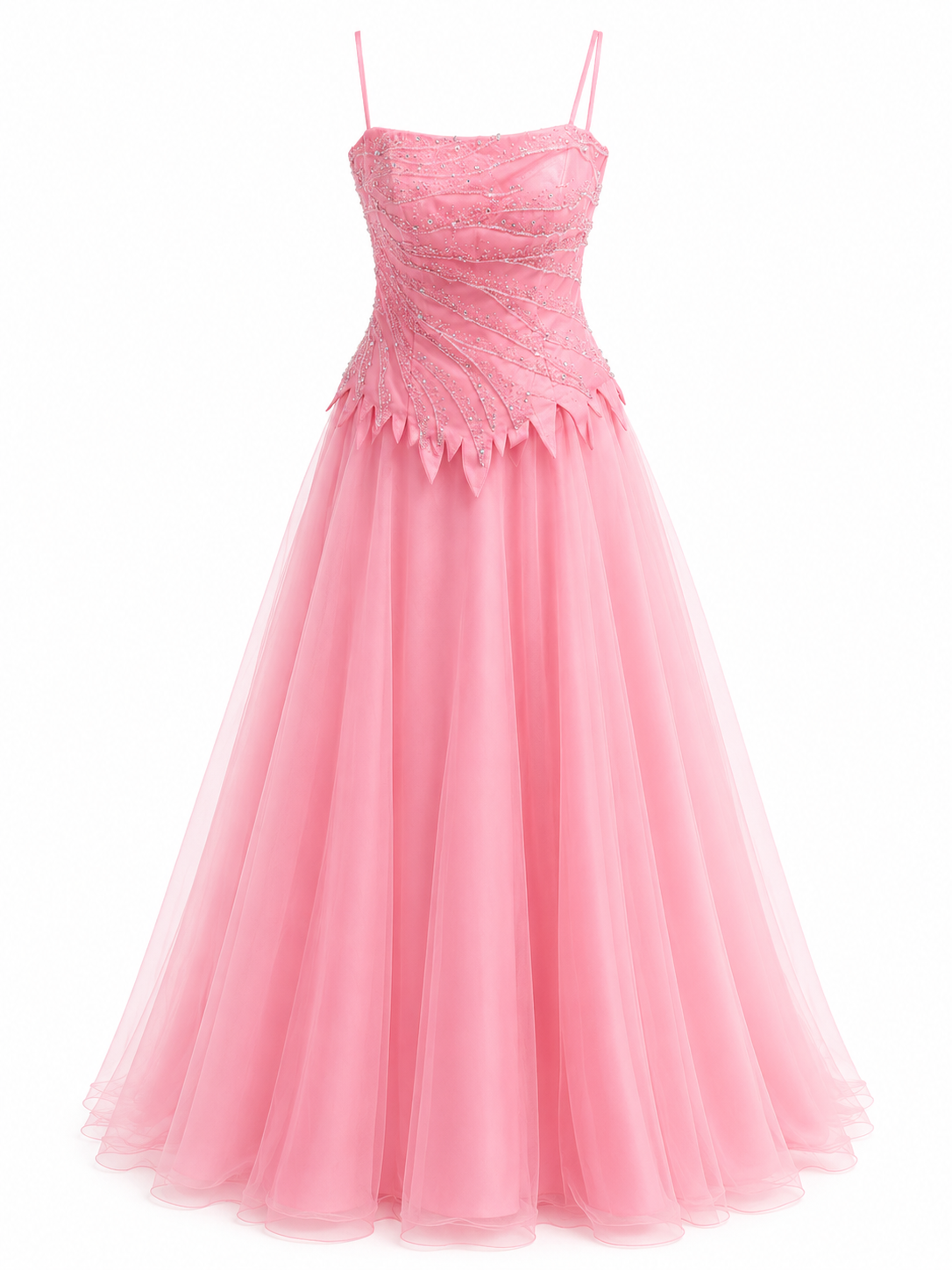 Vestido de Noche Rosa Largo