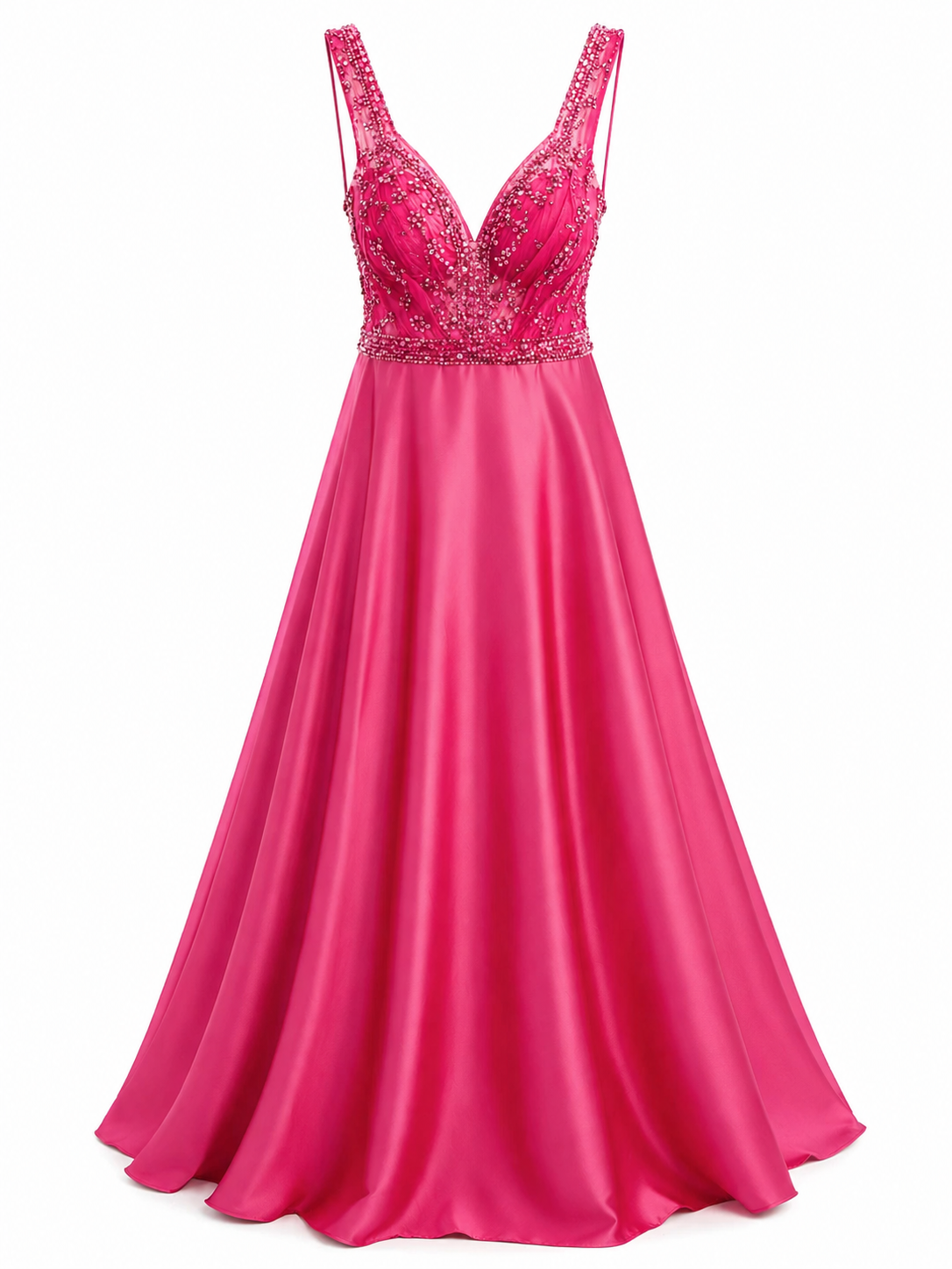 Vestido de Noche Rosa Fiusha