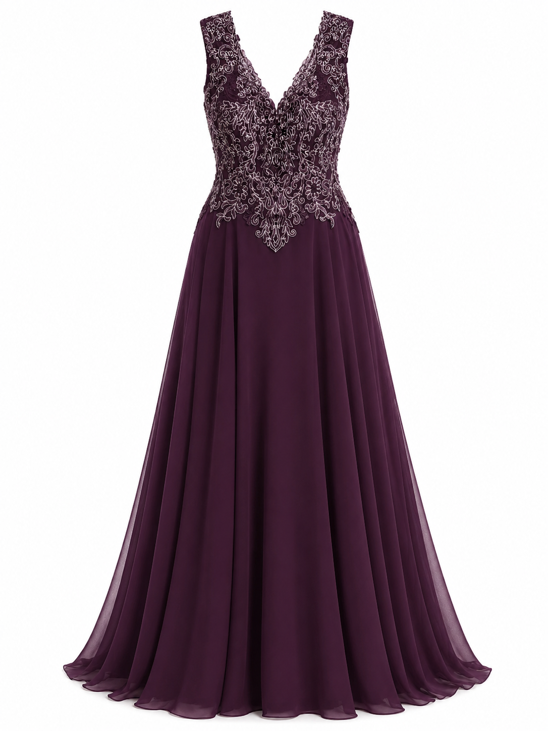 Vestido de Noche Uva Largo