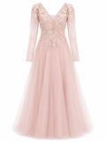 Vestido Rosa Largo con Flores