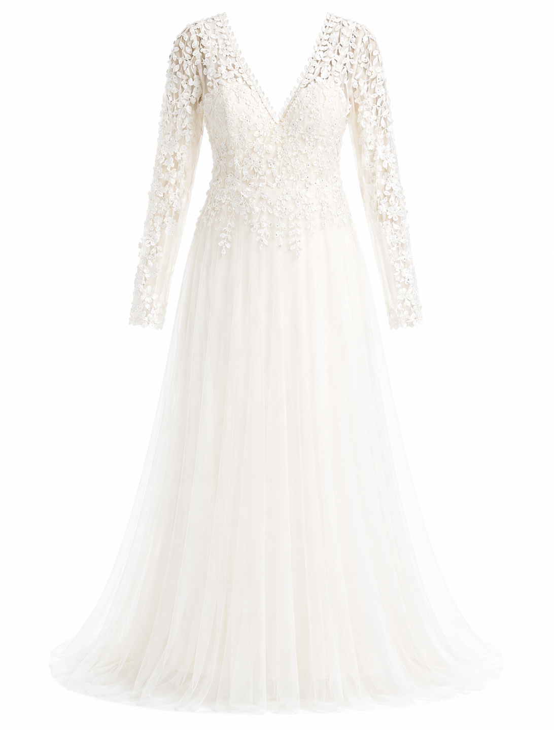 Vestido de Boda Civil Blanco Flores