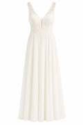 Vestido de Boda Civil Blanco Shifón