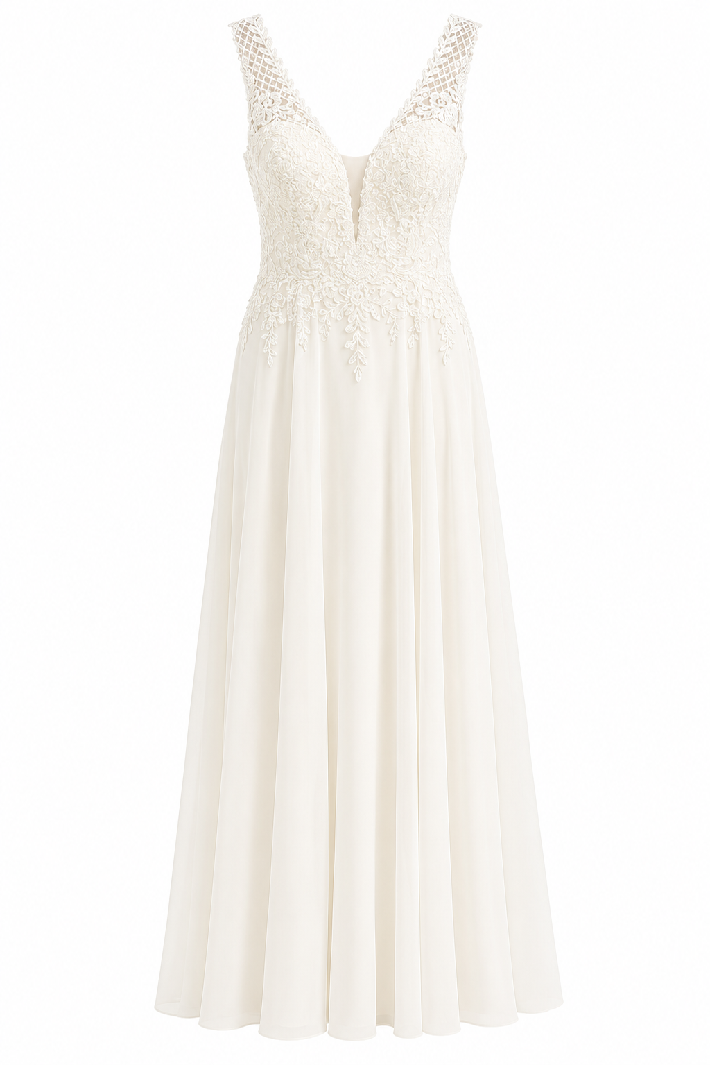 Vestido de Boda Civil Blanco Shifón