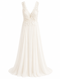 Vestido de Boda Civil Novia Blanco Shifon
