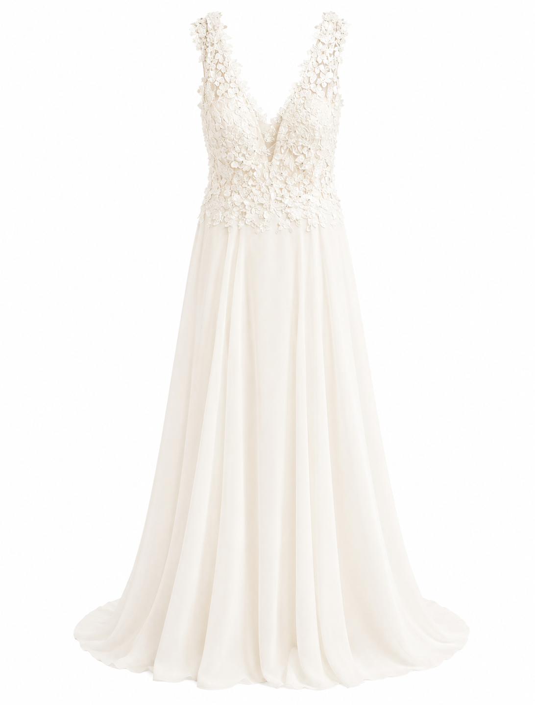Vestido de Boda Civil Novia Blanco Shifon