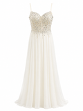 Vestido de Boda Civil Para Novia Blanco Plata Brillo