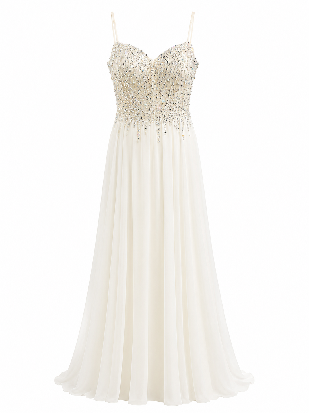 Vestido de Boda Civil Para Novia Blanco Plata Brillo