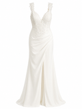 Vestido de Boda Civil Para Novia Blanco Sirena