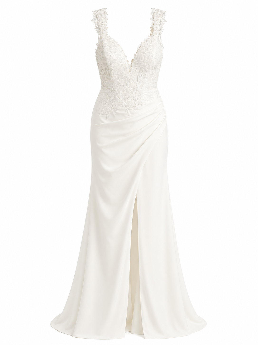Vestido de Boda Civil Para Novia Blanco Sirena