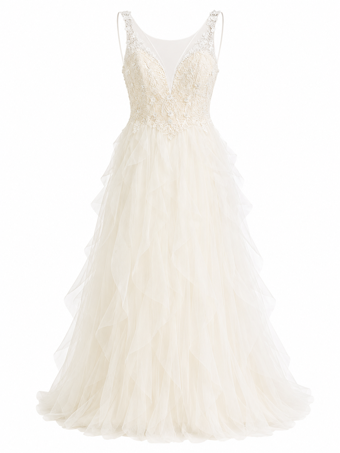 Vestido de Boda Civil Blanco Tull