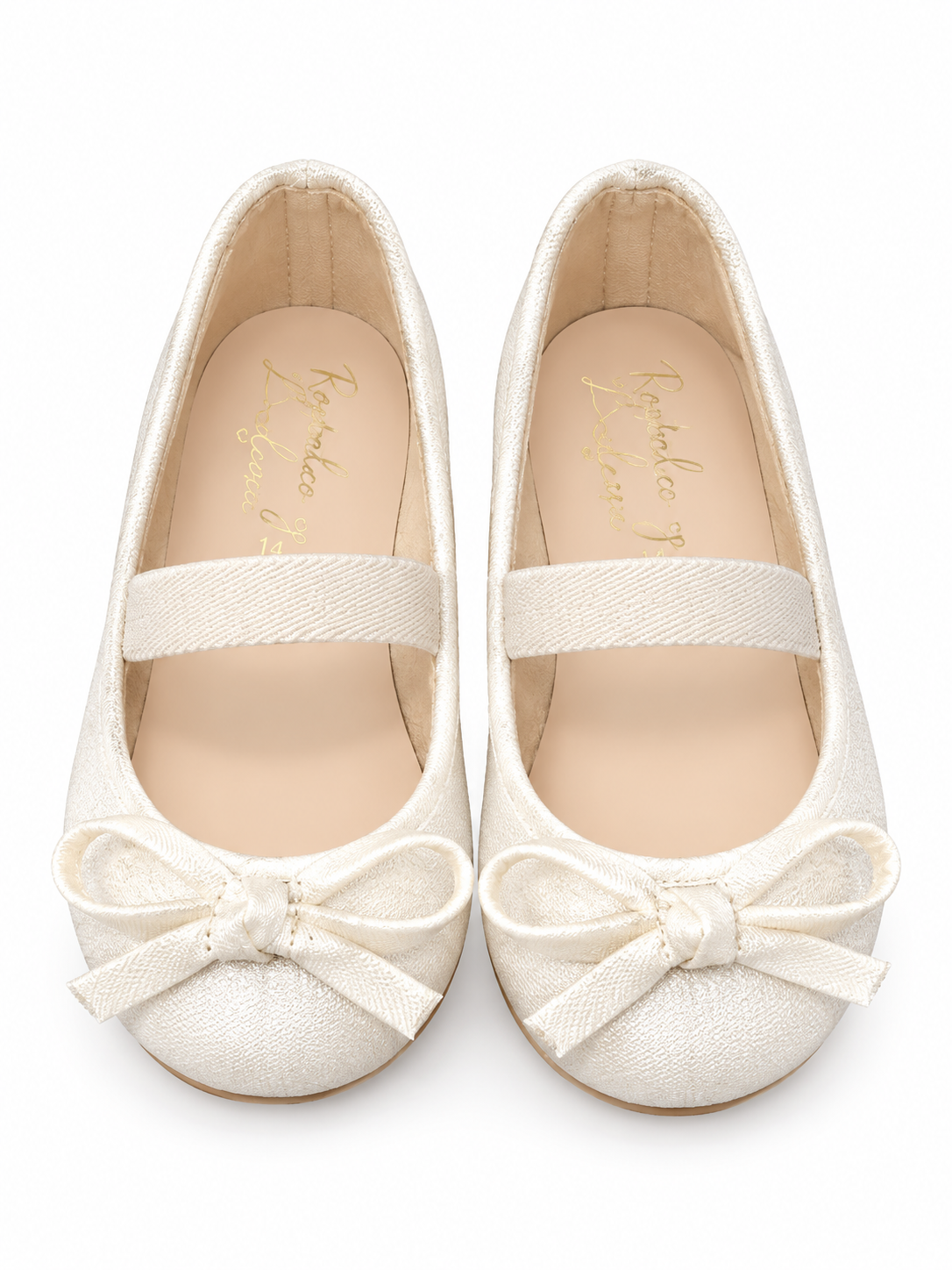 Zapato niña ivory moño