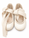 Zapato niña ivory listones